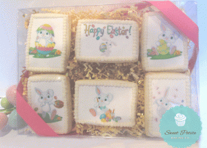 Easter Cookie Gift Box, bunny, happy easter, easter eggs