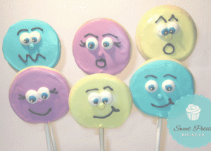 Funny Face Cookie Pops, cookie lollipops