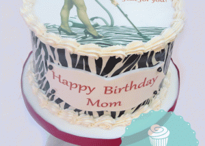 French Maid Cake, Zebra Print Cake, Edible Paper Cake, Sugar Sheet Cake, Birthday Cake