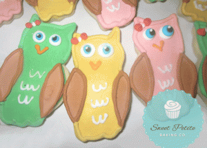 Owl Sugar Cookies with bows