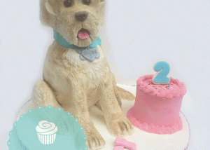 puppy cake, sculpted dog cake, smash cake
