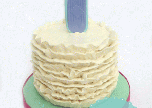 ruffle cake, mini cake, butterfly cake