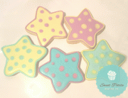 Polka Dot Star Sugar Cookies