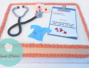 fondant clipboard, custom cake vancouver, specialty cake, medical themed cake