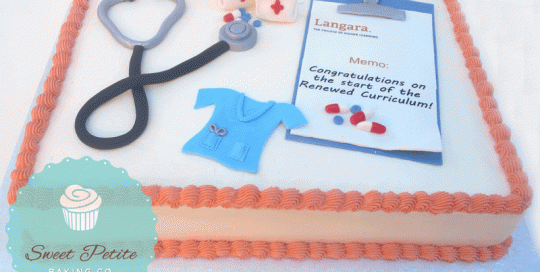 fondant clipboard, custom cake vancouver, specialty cake, medical themed cake