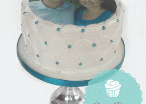 engagement cake, edible image cake, art deco cake, vancouver cakes
