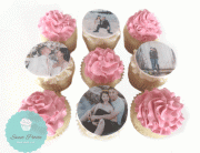 wedding cupcakes vancouver, edible image printer vancouver, edible image printing vancouver, engagement photo cupcakes